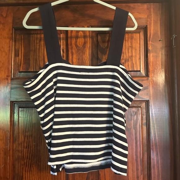 Ann Taylor Navy and White Striped Tank Top - Picture 3 of 4